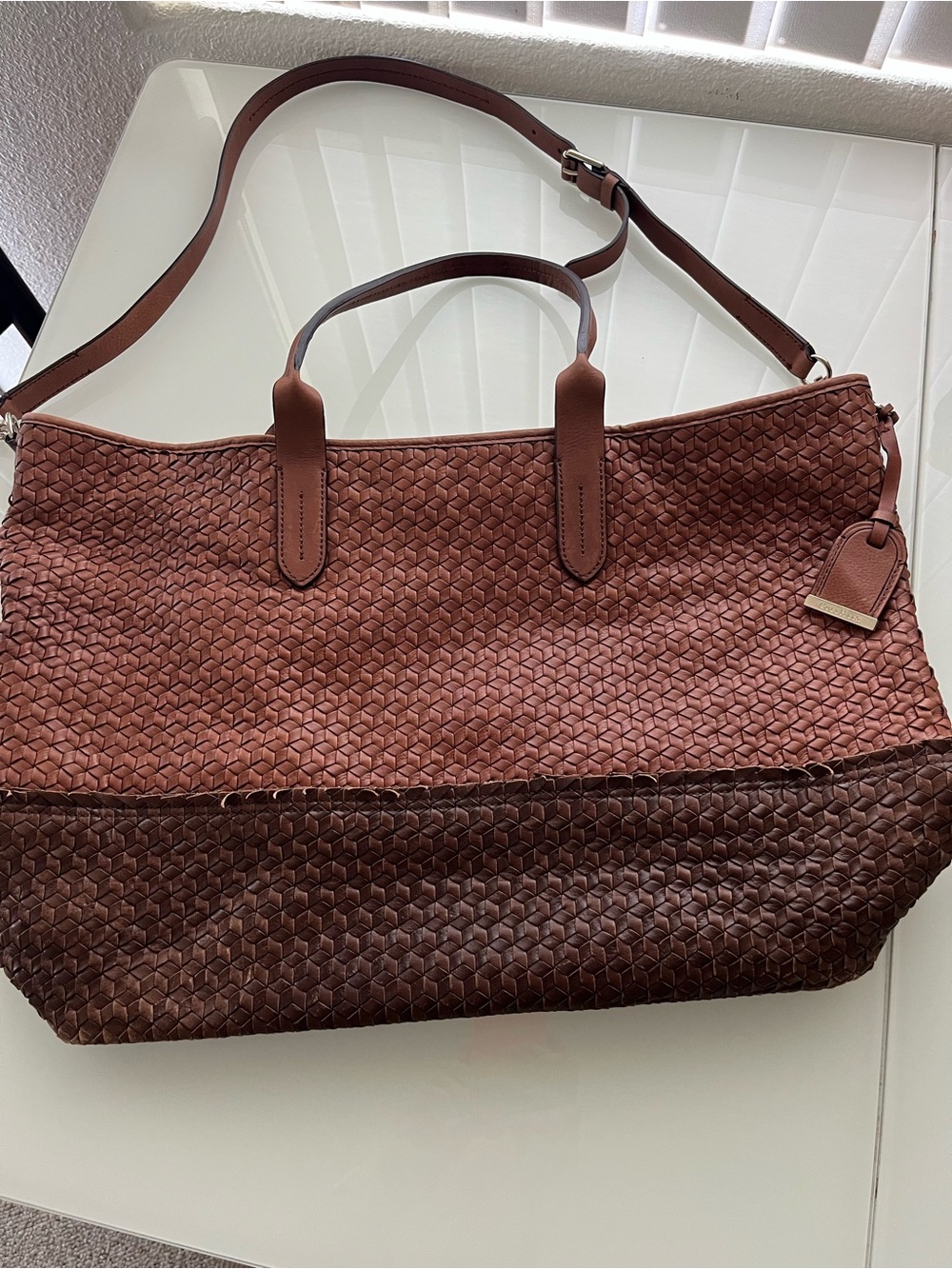 Cole Haan Woven Leather Tote